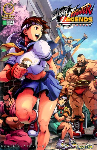 Streetfighter's Vega, Ken & Sakura by Shinkiro